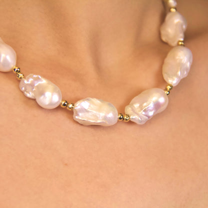 Calypso Necklace - 12mm AAA Baroque Pearls