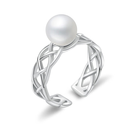 Athena Ring - 8mm AAAAA Freshwater Pearl