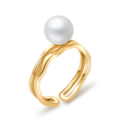 Joan of Arc Ring - 8mm AAAAA Freshwater Pearl Success