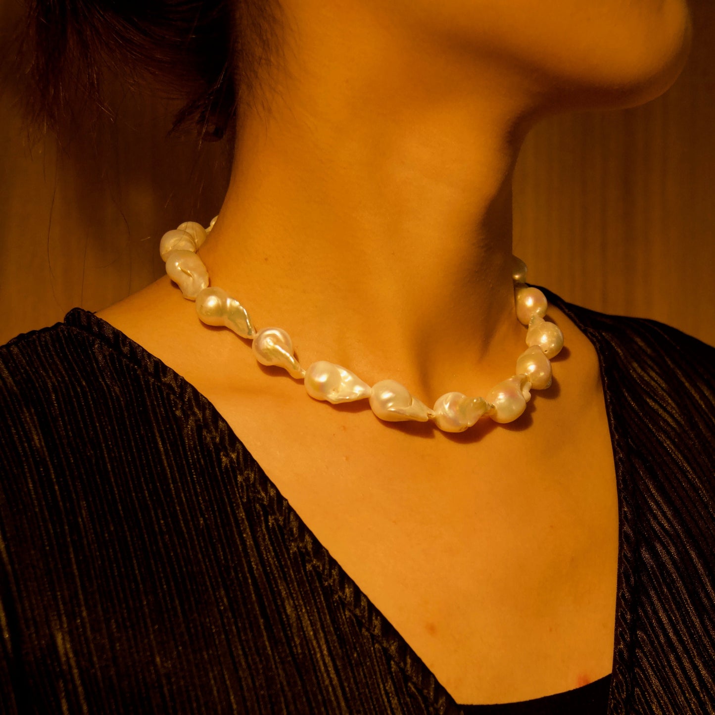 Lorelei Necklace - 12mm AAA Baroque Pearls