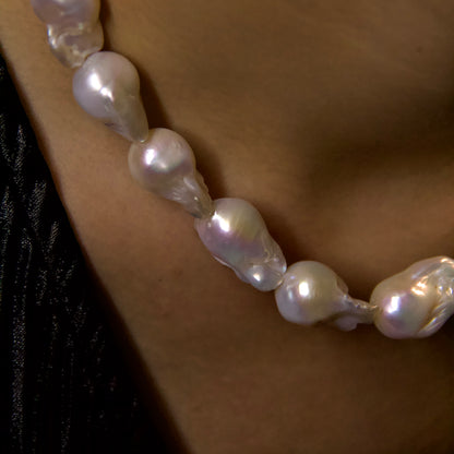 Lorelei Necklace - 12mm AAA Baroque Pearls