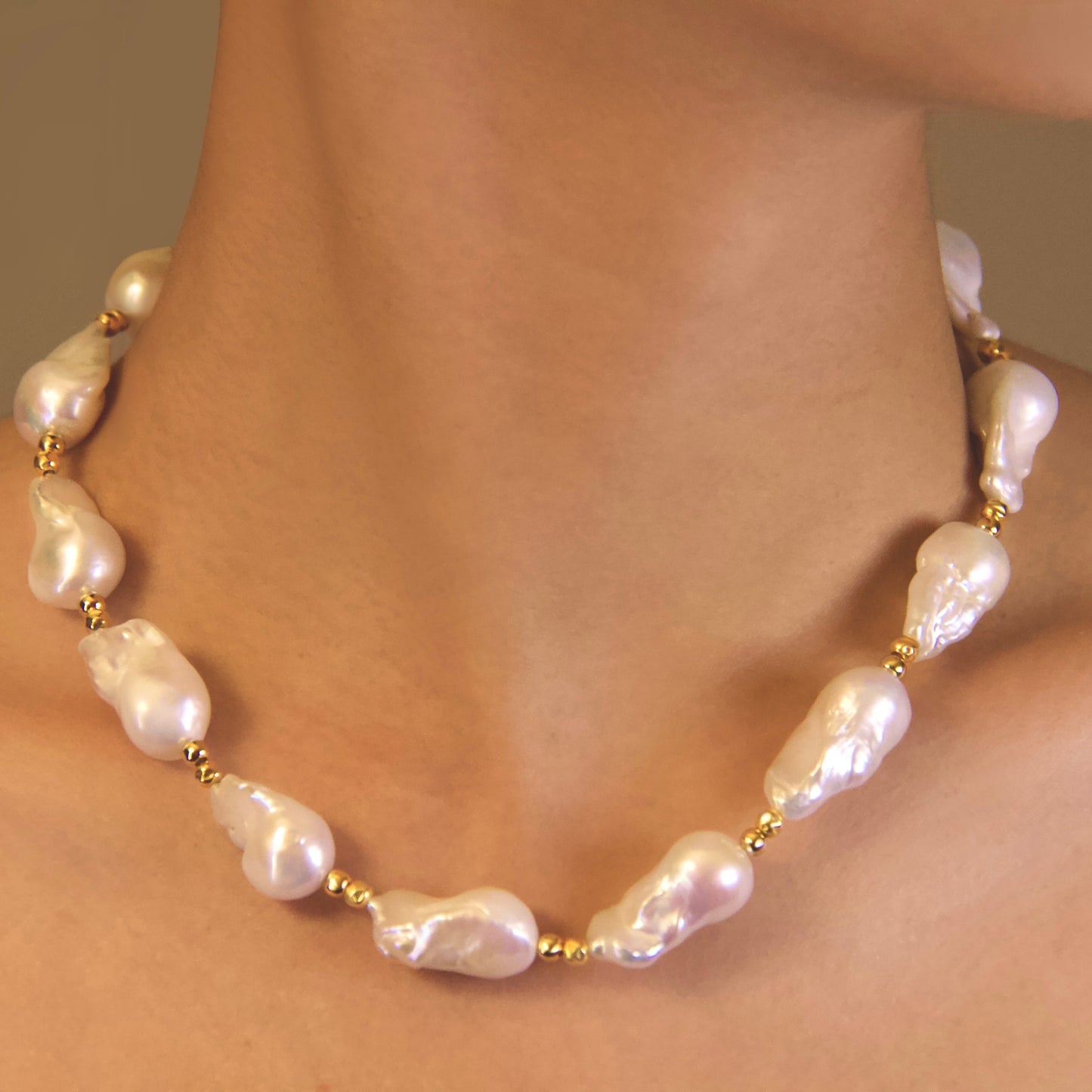 Calypso Necklace - 12mm AAA Baroque Pearls